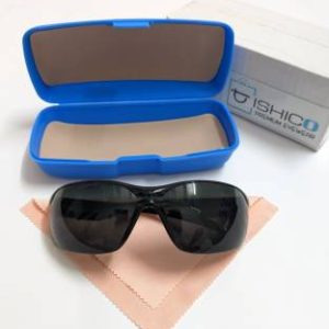 ISHICO Premium Quality Black Sport look Safety Goggles with Blue AR Case Wood-working, Laboratory, Power Tool, Blowtorch, Welding  Safety Goggle  (Free-size)