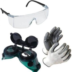 Gadariya King Eyes Protection Safety Durable Welding Glasses With 3m White goggle And Gloves Laboratory, Blowtorch, Power Tool, Welding, Wood-working  Safety Goggle  (Free-size)