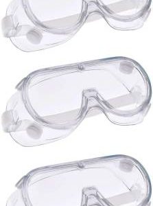 HM EVOTEK Protective Safety Goggles Clear Lens Anti Splash Eye Protection 3Pcs -E0211 Wood-working, Power Tool, Laboratory Safety Goggle (Free-size) Laboratory, Wood-working, Power Tool  Safety Goggle  (Free-size)