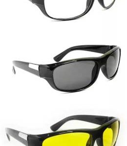 Quantum Retail - Wraparound Cycling, Motorcycle Riding Protective Safety Goggles- Pack of 3 - [QR11 + QR12 + QR13] Blowtorch, Laboratory, Power Tool, Welding, Wood-working  Safety Goggle  (Free-size)