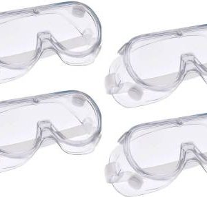 HM EVOTEK Protective Safety Goggles Clear Lens Anti Splash Eye Protection 4Pcs -E0211 Wood-working, Power Tool, Laboratory Safety Goggle (Free-size) Laboratory, Wood-working, Power Tool  Safety Goggle  (Free-size)