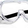 WeighTAJ Anti-Fog Protective Safety Goggles with Vent Polycarbonate Anti-Droplets Eye Protection Glasses Disposable Protective Anti-Fogging Clear Lens Eyeglass WT-CS-001 Laboratory, Power Tool, Wood-working  Safety Goggle  (Free-size)