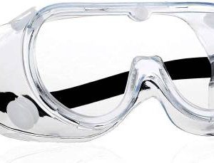 WeighTAJ Anti-Fog Protective Safety Goggles with Vent Polycarbonate Anti-Droplets Eye Protection Glasses Disposable Protective Anti-Fogging Clear Lens Eyeglass WT-CS-001 Laboratory, Power Tool, Wood-working  Safety Goggle  (Free-size)