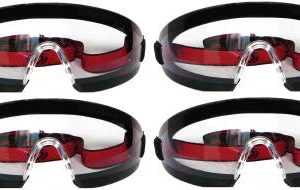 Safies Clear Goggles Pack of 4 Polycarbonate Safety Goggles Power Tool, Wood-working, Laboratory, Blowtorch, Welding  Safety Goggle  (Free-size)