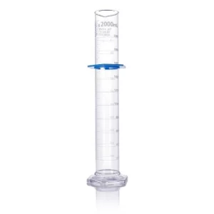 Globe Scientific 2000mL Graduated Cylinder, Globe Glass, Class B, Each 8332000