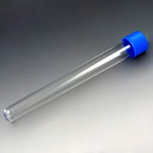 Globe Scientific Test Tube with Attached Blue Screw Cap, 16 x 150mm (20mL), PS Case/500 6160