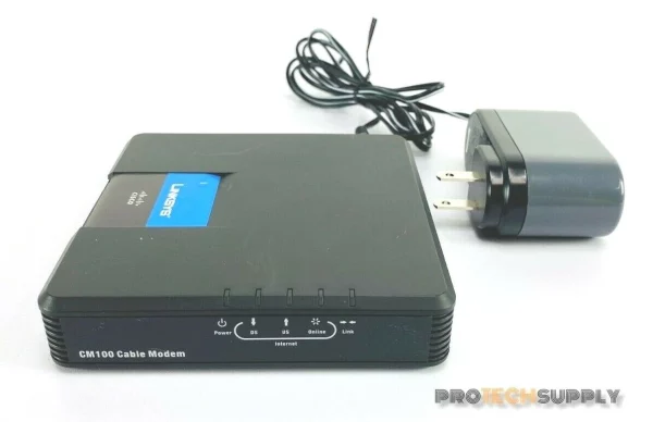 Cisco Linksys CM100 Cable Modem with Power Adapter
