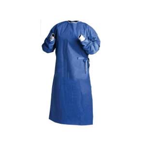 Disposable sterile reinforced surgical gown
