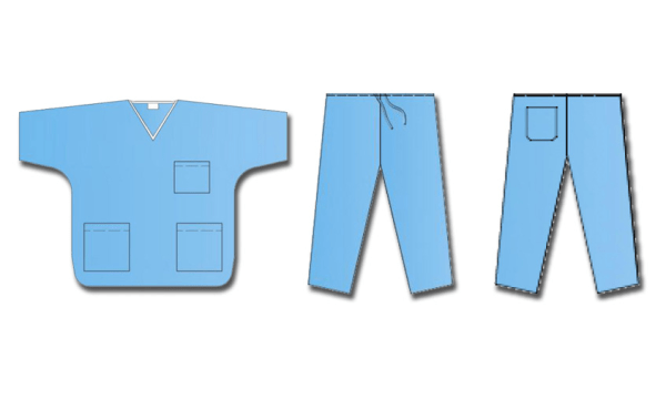 NON WOVEN UNIFORM COAT + PANTS - S A box of 50pcs