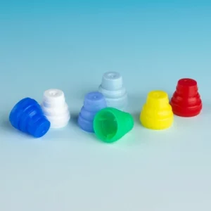 Globe Scientific 10mm, 12mm, 13mm and 16mm Tubes, Cap, Plug, Red, Bag of 1000 5529R