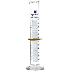 Eisco 250ml Measuring Cylinder ASTM Class B Tolerance - Borosilicate 3.3 Glass - Eisco Lab CH0341MBL
