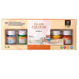 25ml Glass Paint Colours - 6 Bottles