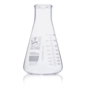 Globe Scientific 1000mL Erlenmeyer Flask Globe Glass Wide Mouth 6/Box 8411000