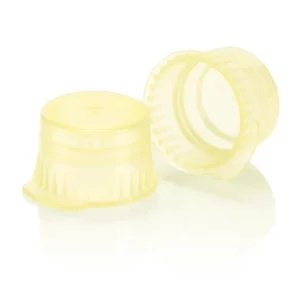 Globe Scientific Cap, Snap, 12/13mm, PE, for Vacuum and Test Tubes, Yellow Bag/1000 113142Y