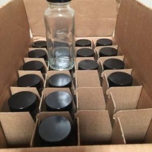 Glass Bottles With Screw Cap New Open Case ID# 300208