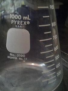 PYREX 1000 ML ERLENMEYER FLASK MODEL# 5100 ID#5102