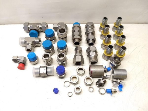 Large Lot Parker / Swagelok 316 Stainless Steel Compression Fittings