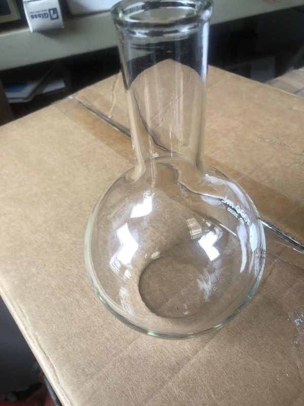 KIMAX 500 ml boiling flask NEW WITH CORK. ID# GM 800103