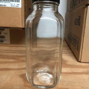QPACK 16 OZ, CLEAR GLASS JAR WITH CAP, NEW ID# 300281