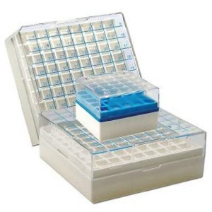 Polycarbonate 100 cell 2 Cryo boxes- Pack/4 -- Holds 100 vials-