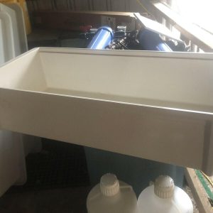 MFG MOLDED FIBERGLASS TRAY NICE CLEAN ID# QC 700193