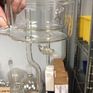 Lab Glass Distillation Chiller Funnel With Overflow Stopcock