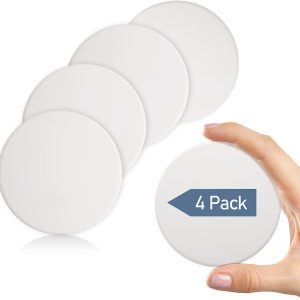 Door Stopper Wall Protector, Larger Silicone Door Knob -Quiet 3.15" Door Handle Bumper with Strong Self Adhesive Sticker and Wall Protection Solution, 4 pcs