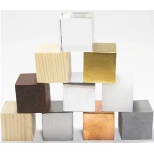 United Scientific Density Cube Set of 10, In Wooden Storage Box DCSET10