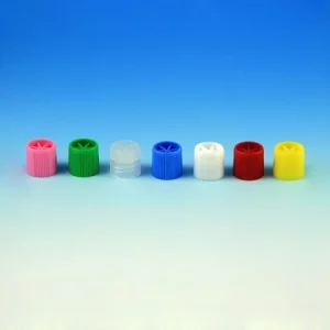 Globe Scientific Screw Cap, for Sample Tubes with External Threads, Green Bag/1000 6136G