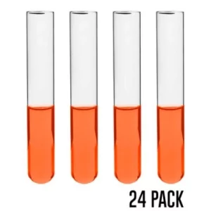 Eisco 50mL, 24x150mm 24PK Test Tubes - Light Wall, 1.2mm Thick - Borosilicate 3.3 Glass CH0718QPK24