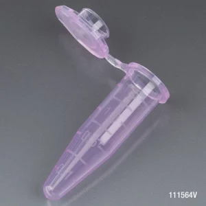 Globe Scientific 1.5mL Tube, PP, Attached Cap, VIOLET, Self-Standing Tamper Evident Bag/500 111564V