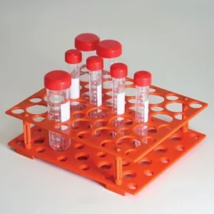 Globe Scientific 15mL and 50mL Centrifuge Tube Rack Orange 456930