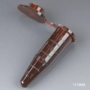 Globe Scientific 1.5mL Tube, PP, Attached Cap, AMBER, Self-Standing Tamper Evident Bag/500 111564A