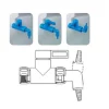 Dynalon NEW Stopcock Spigot Angled 3/4" Threads 805253-1304