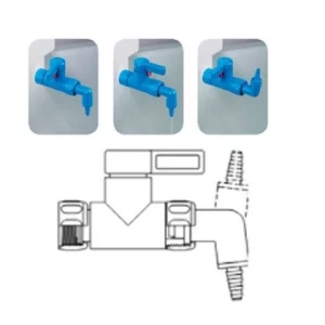 Dynalon NEW Stopcock Spigot Angled 3/4" Threads 805253-1304