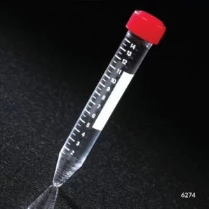 Globe Scientific Centrifuge 15mL Attached Red PS STERILE Racked. 50/Rack 10 Racks/Case Case/500 6274