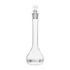 Eisco 50ml Volumetric Flask Class B, ASTM - Glass Stopper - White Graduation - Eisco Labs CH0442BWT