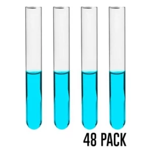 Eisco 5mL, 12x75mm 48PK Test Tubes - Light Wall, 1mm Thick - Borosilicate 3.3 Glass CH0718KPK48