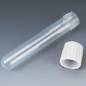 Globe Scientific Test Tube with Attached White Screw Cap, PP, 250/Bag, 4 Bags/Case Case/1000 6148W