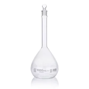 Globe Scientific 1000mL Volumetric Flask Globe Glass Class B Each 8251000