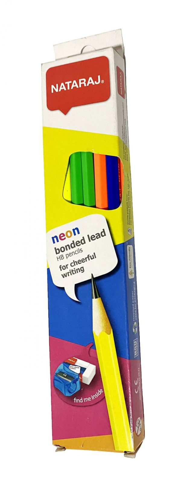 Nataraj Neon Bonded Lead HB Pencils x 12