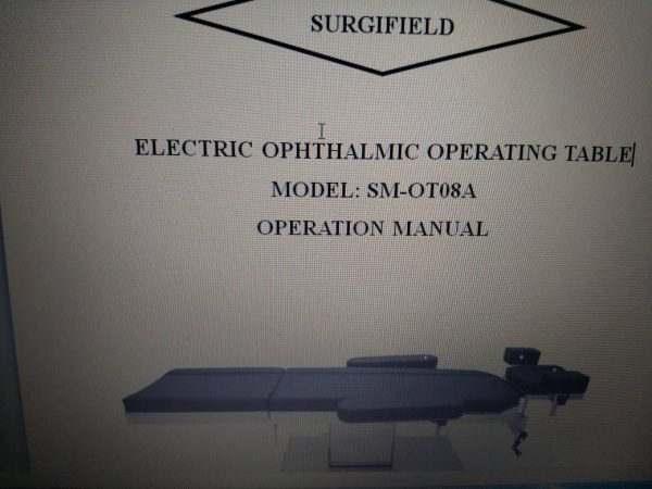 Electric Ophthalmic Operating Table Model SM-OT084
