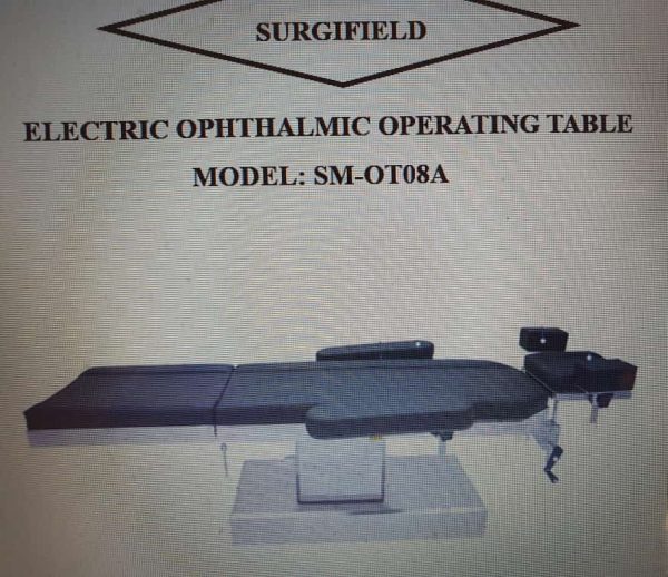 Electric Ophthalmic Operating Table Model SM:OT08A