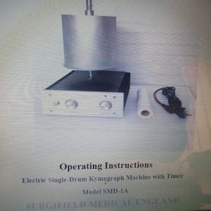 Electric Single Drum Kymograph Machine with Timer Model SMD-1A