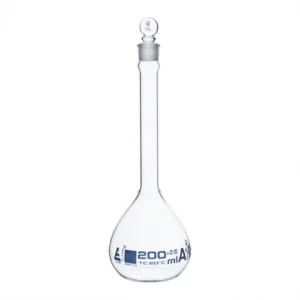 Eisco 200ml Volumetric Flask Class A, ASTM - Blue Printed Specifications - Eisco Labs CH0441D