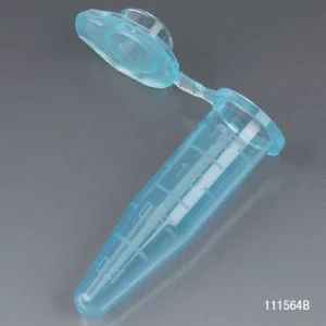 Globe Scientific 1.5mL Tube, PP, Attached Cap, BLUE, Self-Standing Tamper Evident Bag/500 111564B