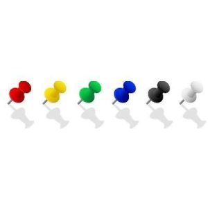 Assorted Colours Thumb Push Pins