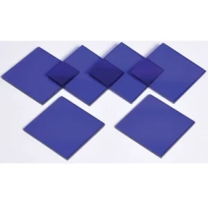 United Scientific 2" X 2" Cobalt Glass Plates PK/6 CGP2X2