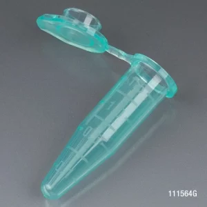 Globe Scientific 1.5mL Tube, PP, Attached Cap, GREEN, Self-Standing Tamper Evident Bag/500 111564G