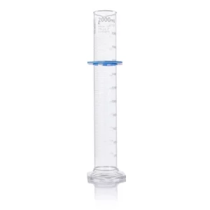 Globe Scientific 2000mL Graduated Cylinder Globe Glass Class A Each 8302000